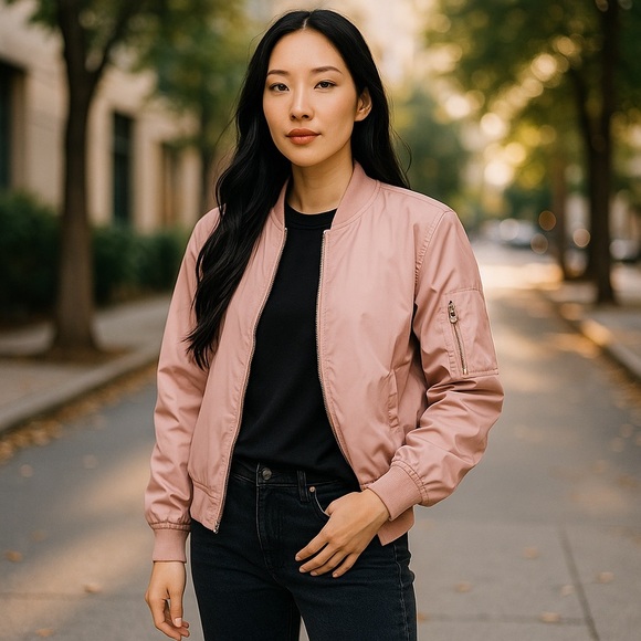 Pink Bomber Full Zip Jacket
New - Picture 1 of 7